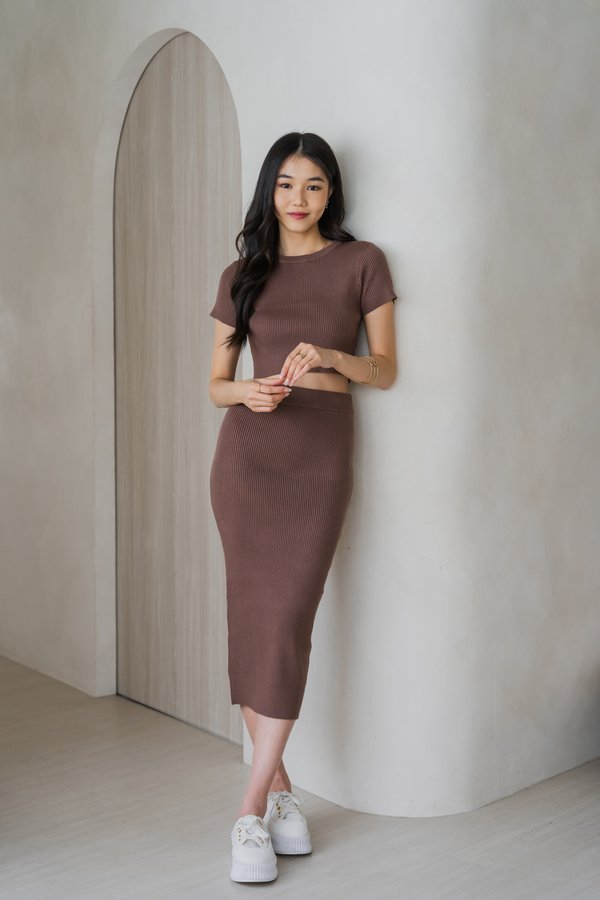 Basinda Knit 2Pcs (Mocha Brown)