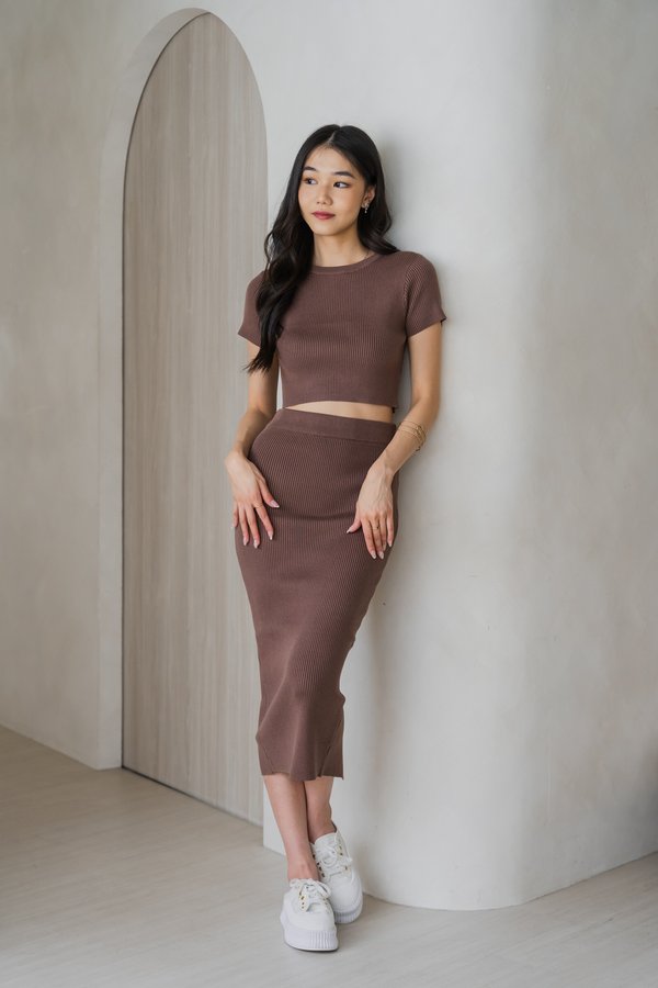 Basinda Knit 2Pcs (Mocha Brown)