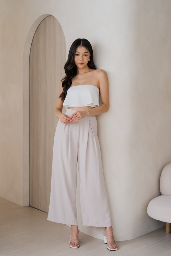 Neve Pleated Pants (Ivory)