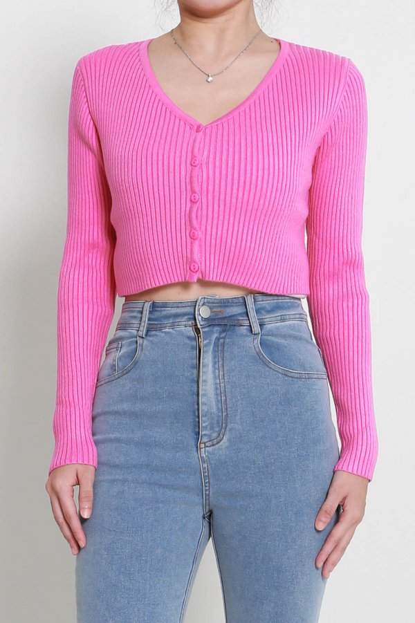 Bera Cardigan (Barbie Pink)