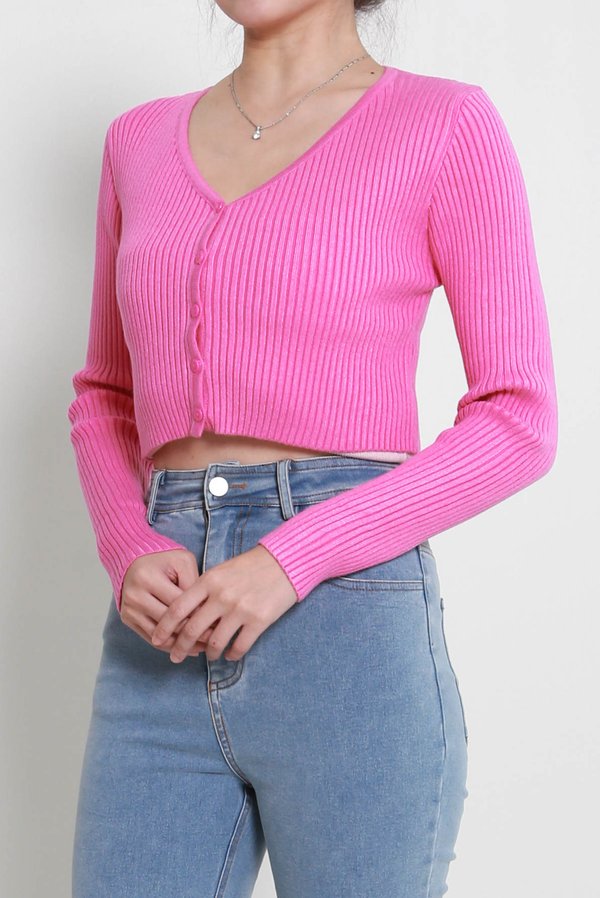 Bera Cardigan (Barbie Pink)