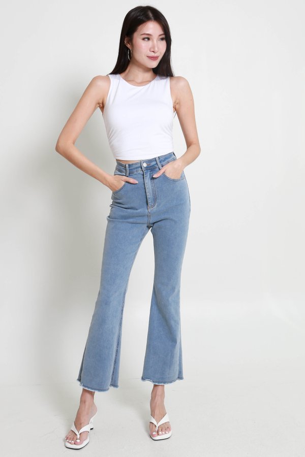 Gia Sleeveless Ruched Top (White) Gia Sleeveless Ruched Top (White)