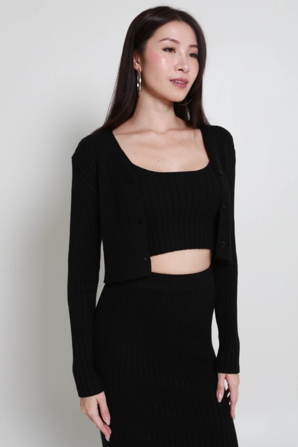 April Knit Cardigan (Black)