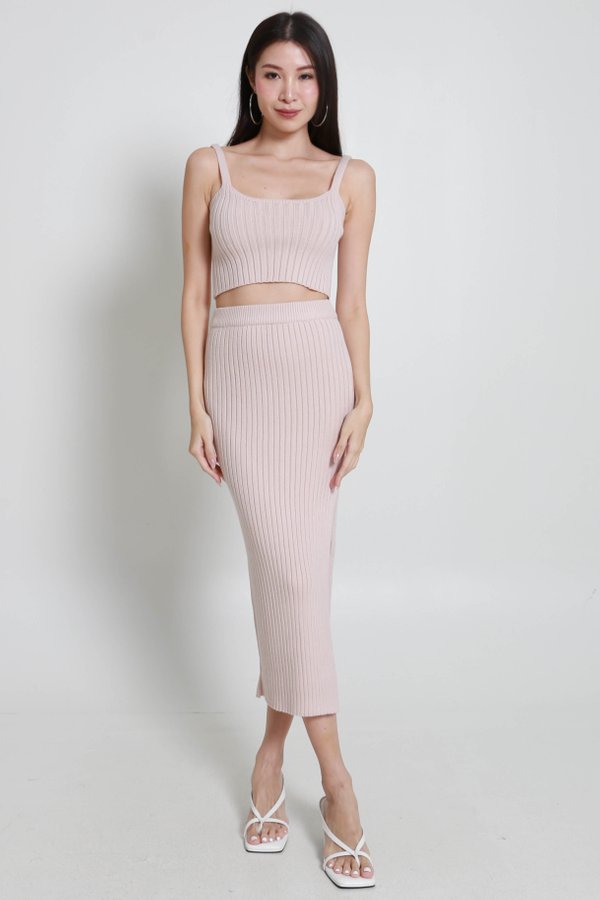 Abigail Knit 2pcs Set (Soft Pink)