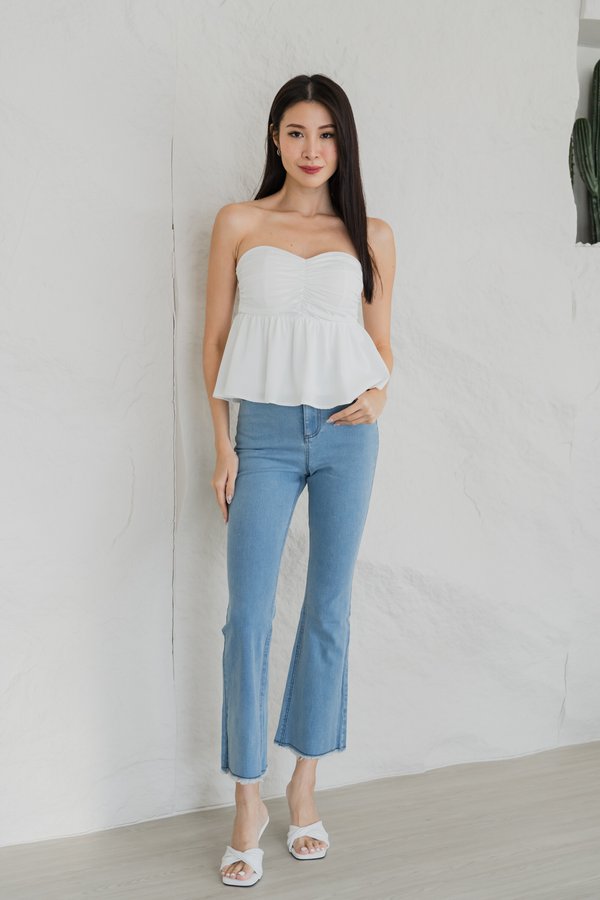Hailey Raw Hem Jeans (Mid Wash) Hailey Raw Hem Jeans (Mid Wash)