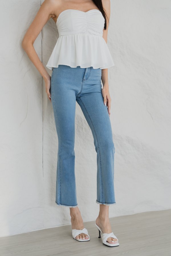 Hailey Raw Hem Jeans (Mid Wash) Hailey Raw Hem Jeans (Mid Wash)