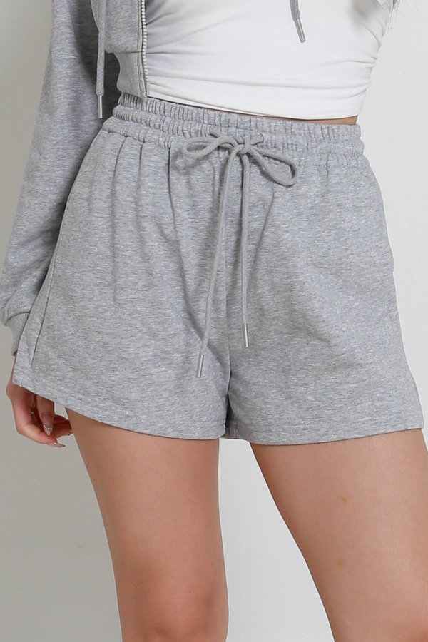 Axton Drawstring Shorts (Heather Grey)