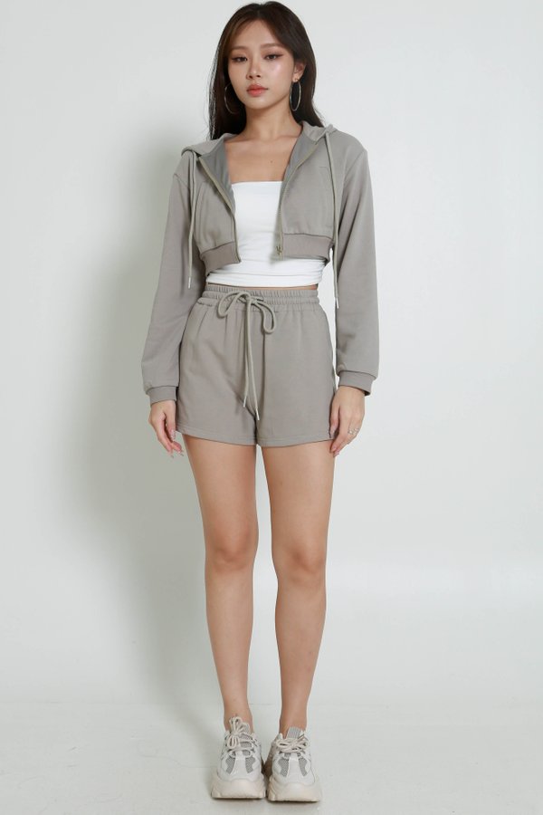 Axton Drawstring Shorts (Earl Grey) 