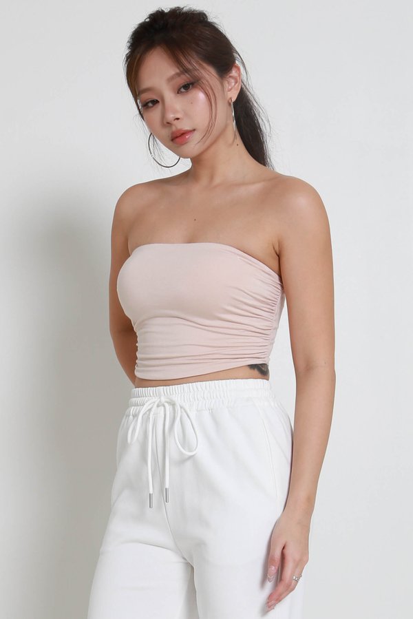 Zena Curve Ruch Tube Top (Nude Pink)