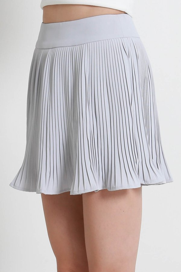 Beatrix Pleated Skorts (Ice Grey)