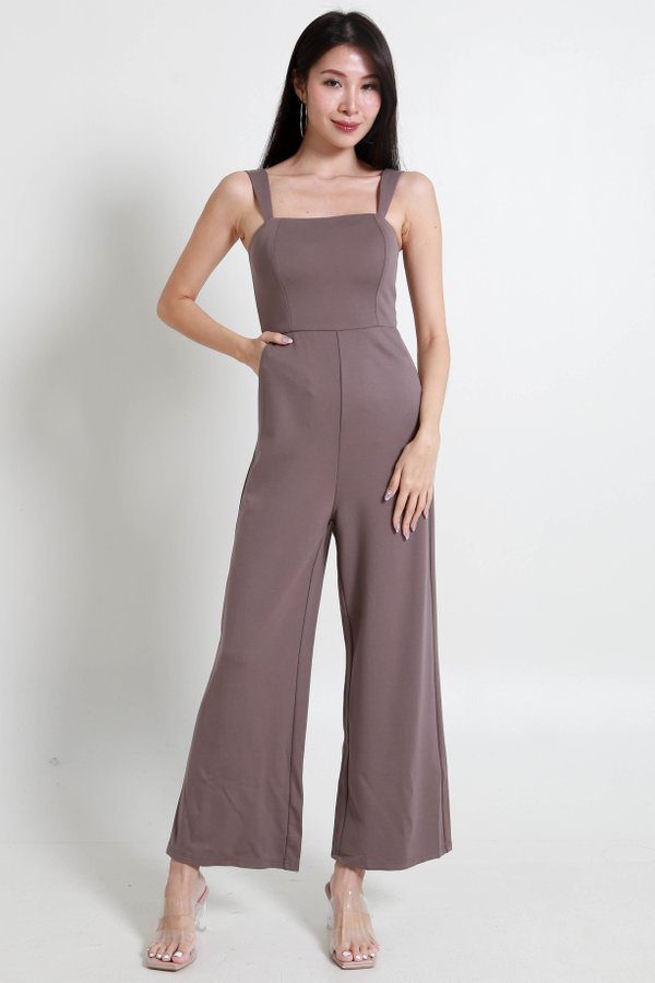 *Luxe* Leia Jumpsuit (Taupe)