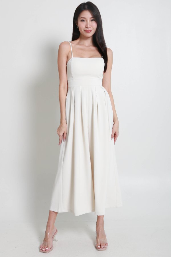 Lazie Pleated Jumpsuit (Vanilla) Lazie Pleated Jumpsuit (Vanilla)