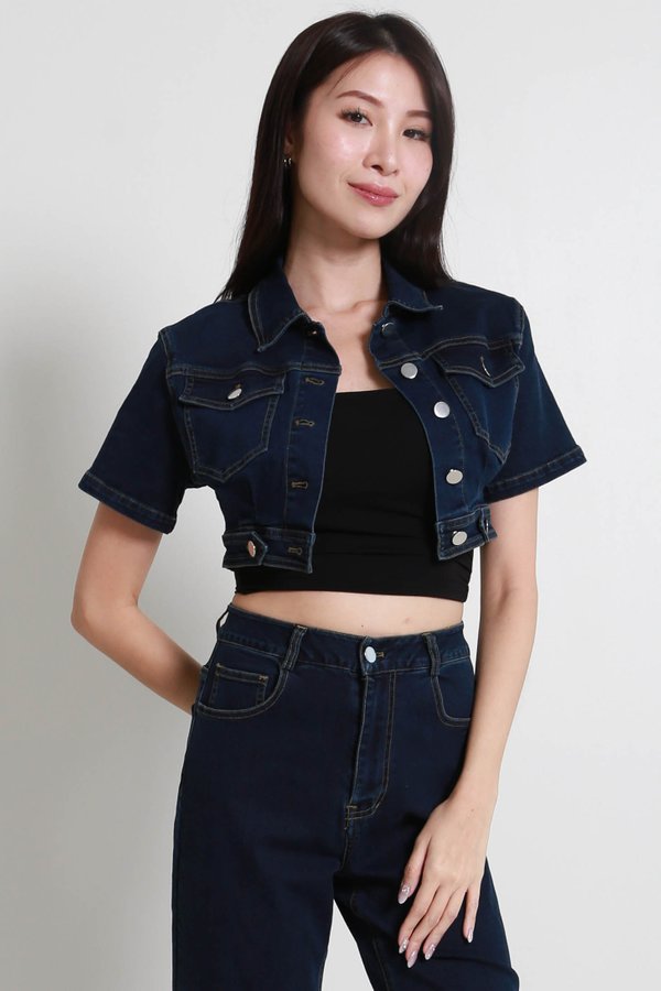 Hadley Denim Top (Dark Wash)