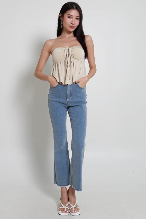 Aimee Babydoll Top (Cream)