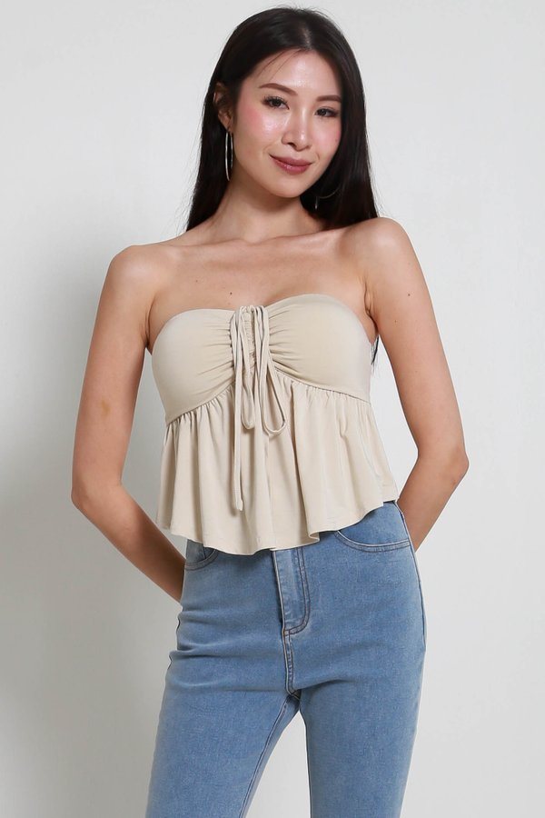 Aimee Babydoll Top (Cream)