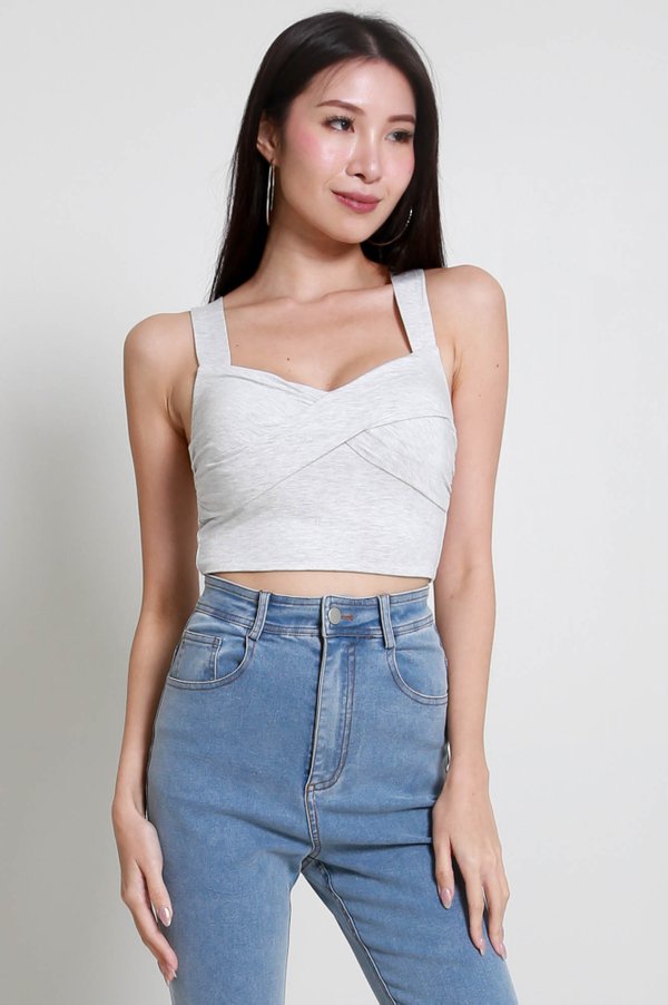 Gemma Twist Knot Top (Feather Grey) Gemma Twist Knot Top (Feather Grey)