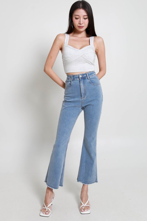 Gemma Twist Knot Top (Feather Grey) Gemma Twist Knot Top (Feather Grey)