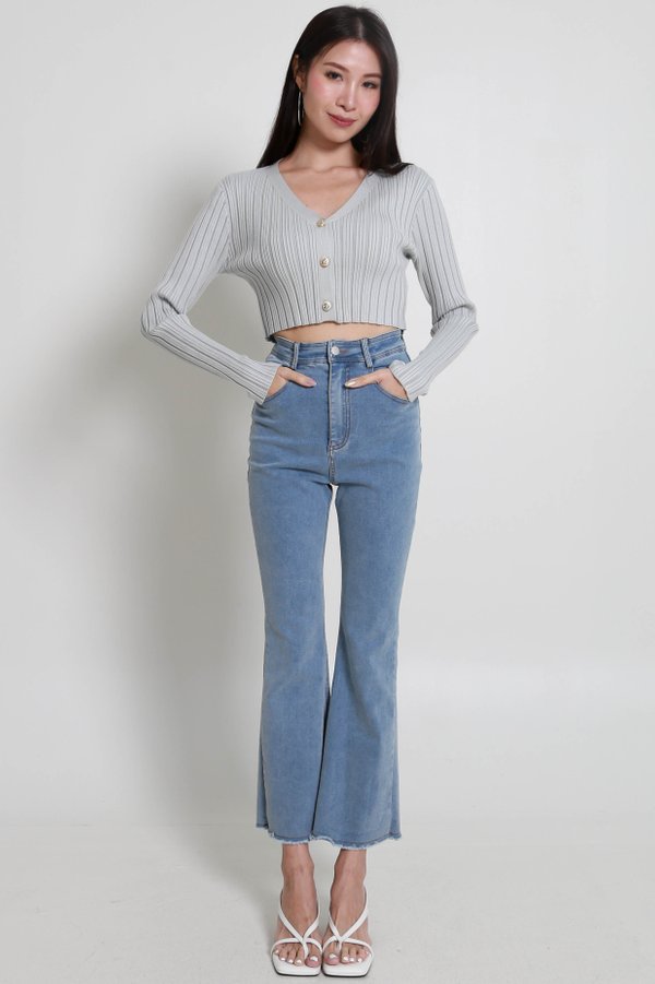 Camilla Knit Cardigan (Dusty Blue)