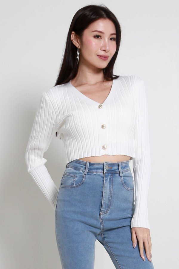 Camilla Knit Cardigan (White)