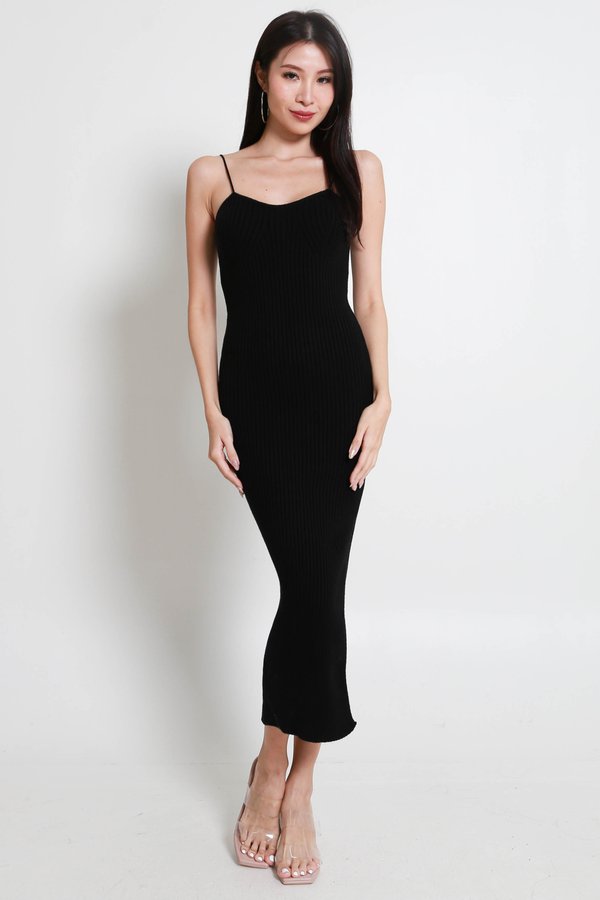 Kelsea Sweetheart Dress (Black)