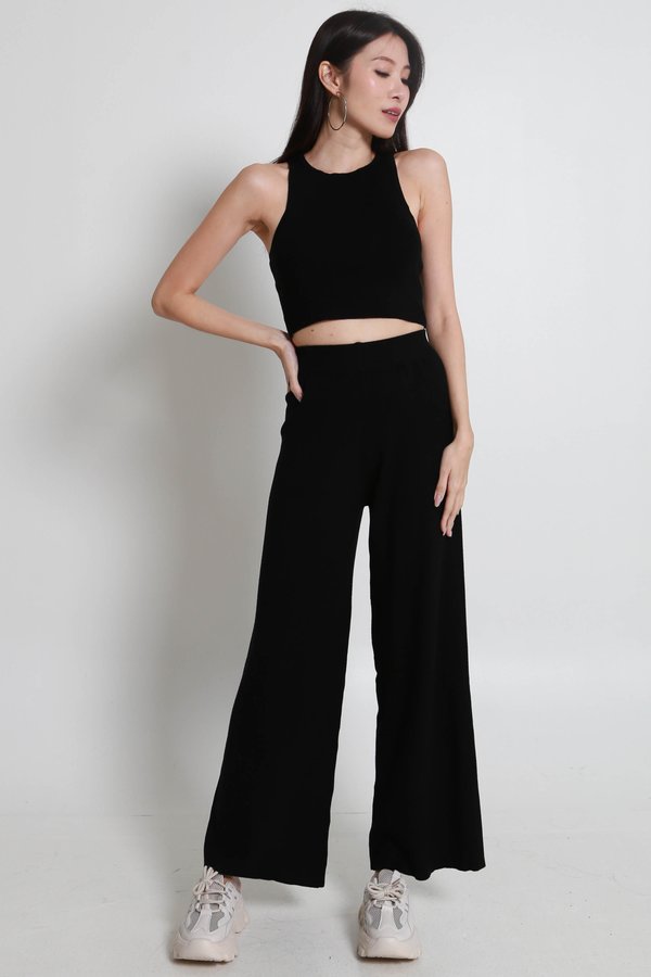 [PETITE] Fredona Knit 2Pcs Set (Black)