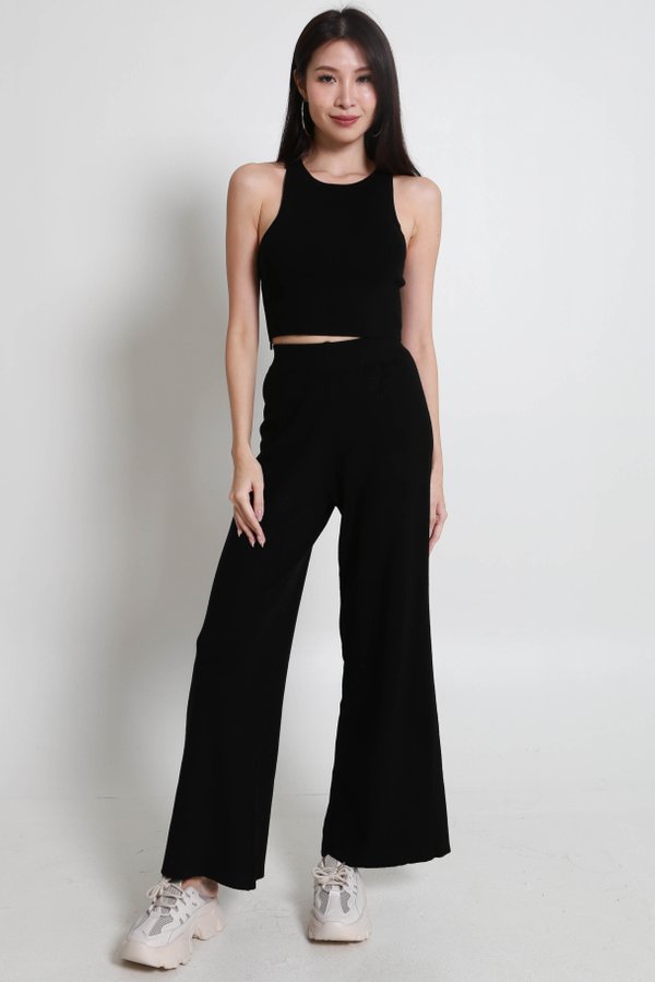 [PETITE] Fredona Knit 2Pcs Set (Black)