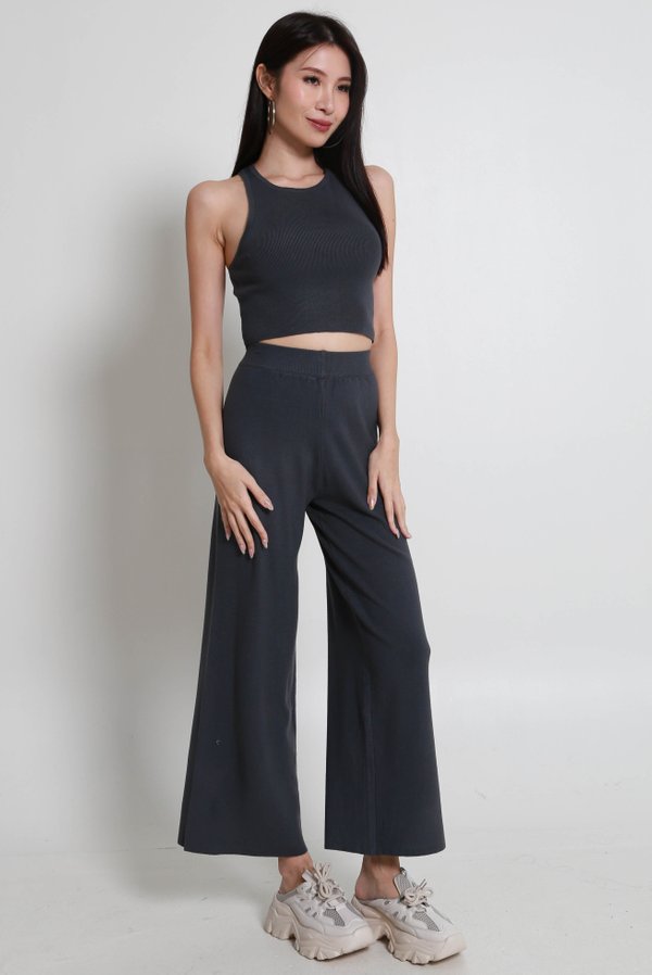 [PETITE] Fredona Knit 2Pcs Set (Gunmetal)