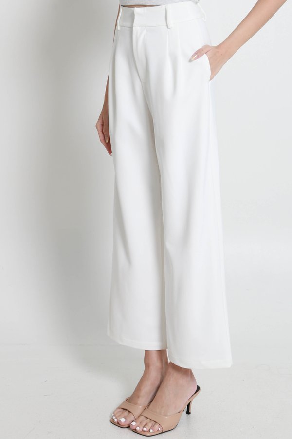 Vori Pleated Pants (White)