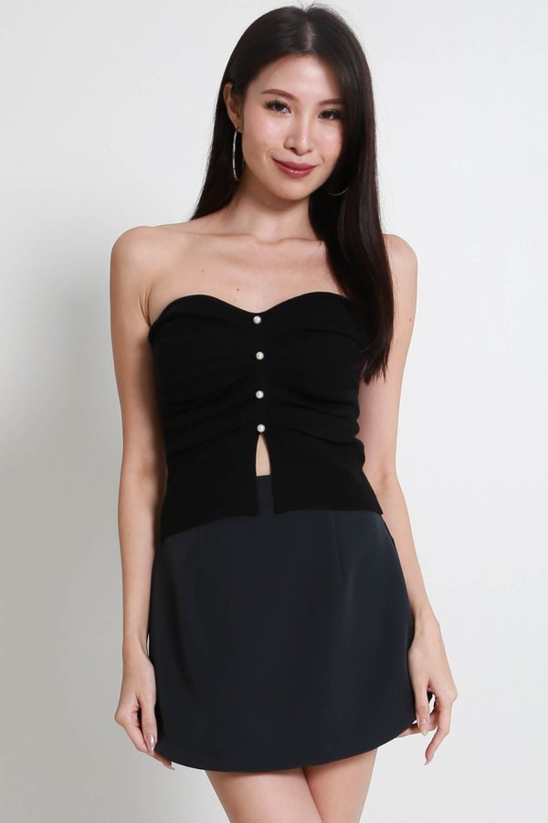 Casey Curve Hem Skorts V2 (Gunmetal)