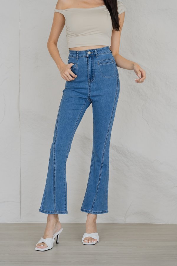 Harley Flare Denim Jeans (Mid Wash)