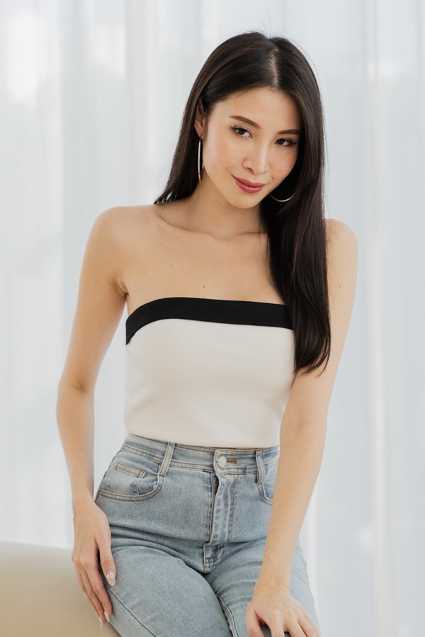 *Cloud* Giselle Contrast Top (White) *Cloud* Giselle Contrast Top (White)