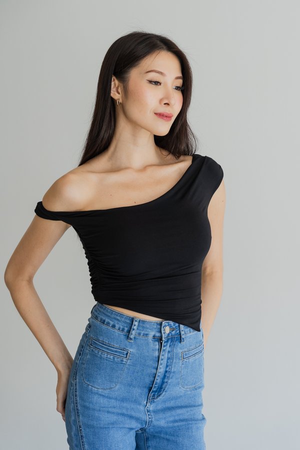 Brea Padded Twist Top (Black)