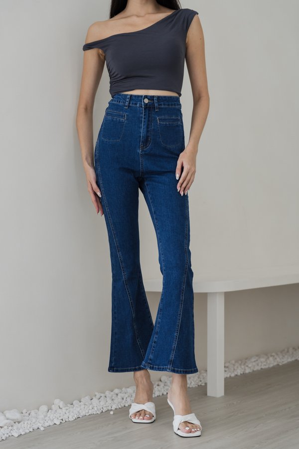 Harley Flare Denim Jeans (Dark Wash)