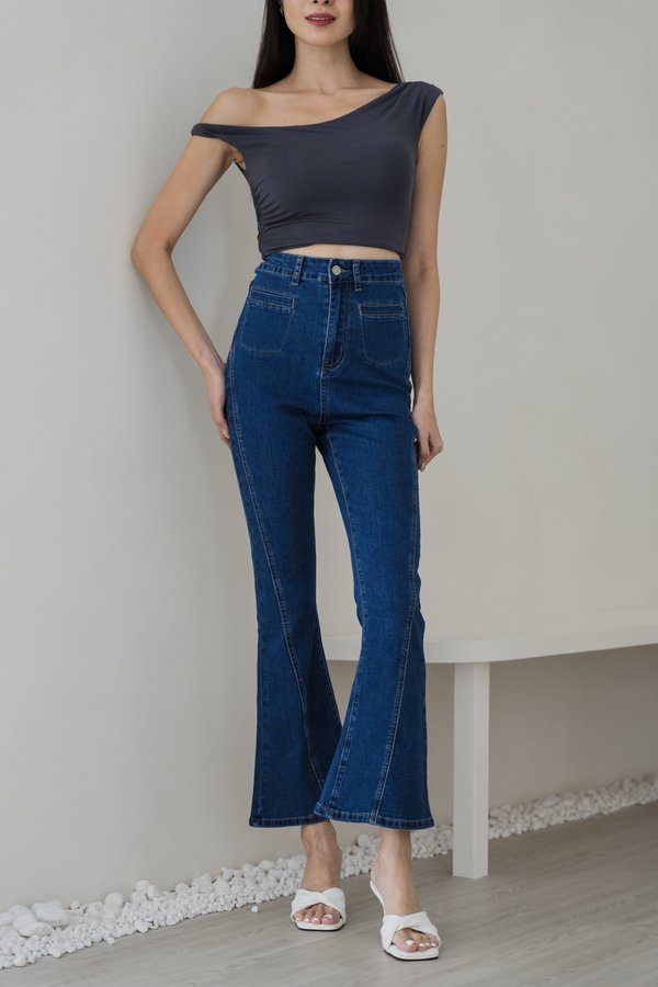 Harley Flare Denim Jeans (Dark Wash)