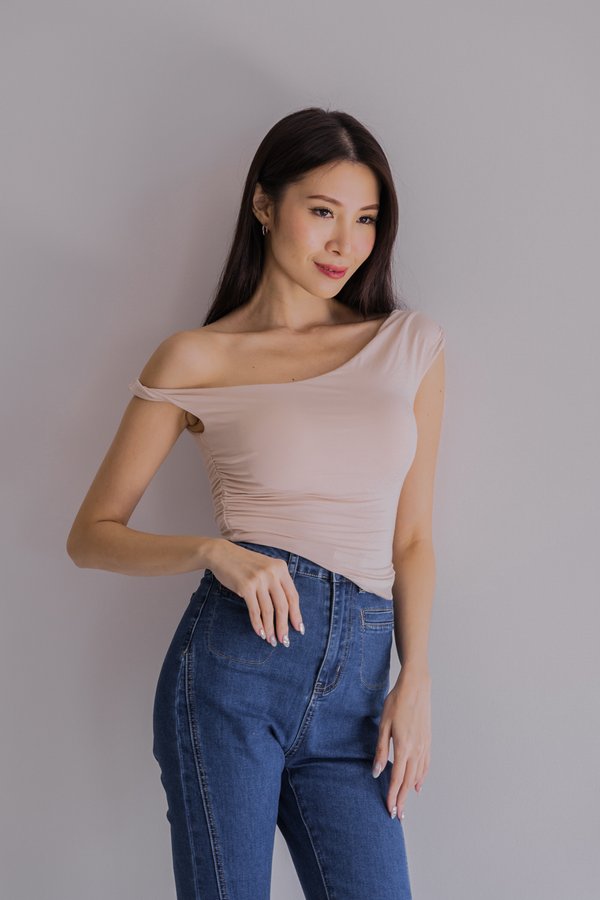 Brea Padded Twist Top (Nude Pink) Brea Padded Twist Top (Nude Pink)