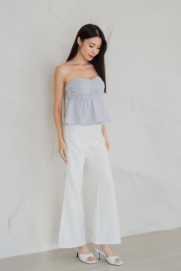 Skylar Padded Ruch Babydoll Top (Lilac)