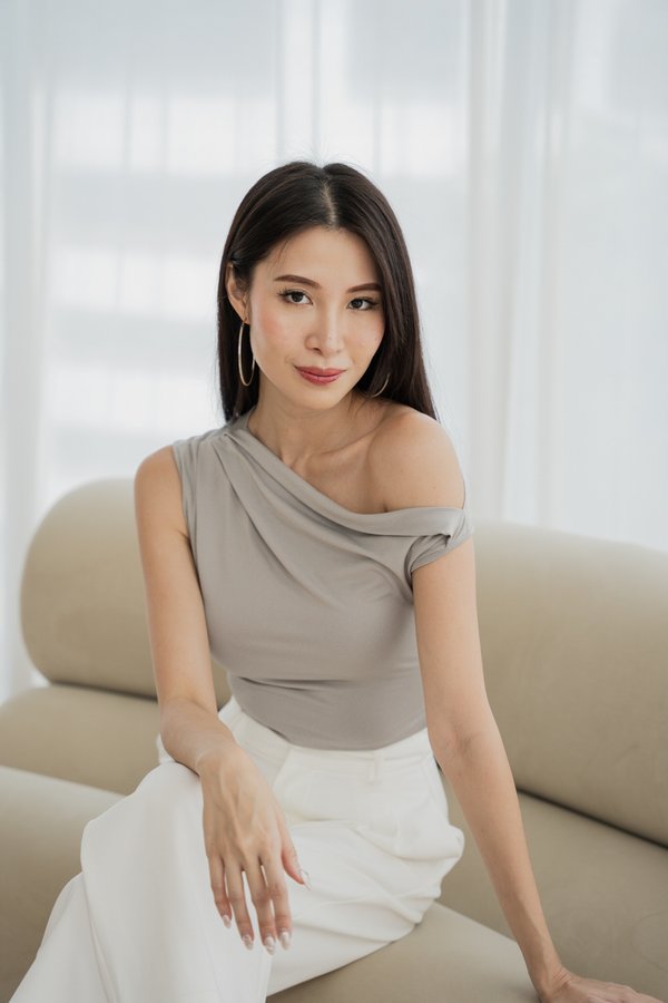 Zaria Off Shoulder Top (Grey) Zaria Off Shoulder Top (Grey)