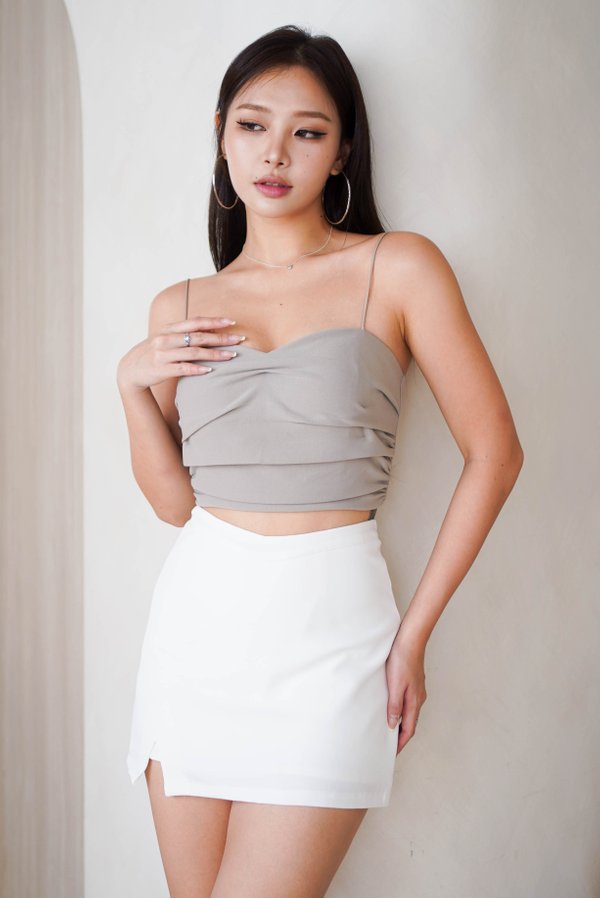 Junita Slit Skorts (White)