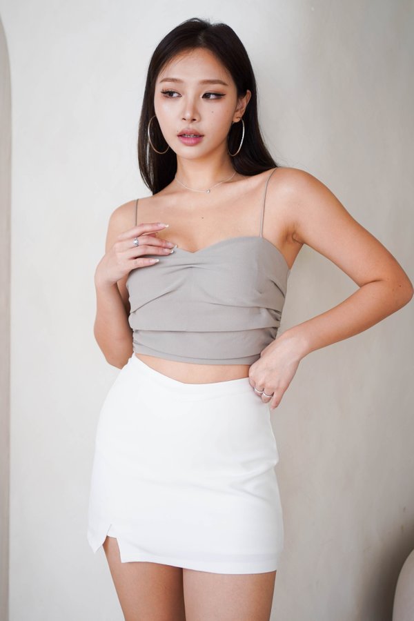 Junita Slit Skorts (White)