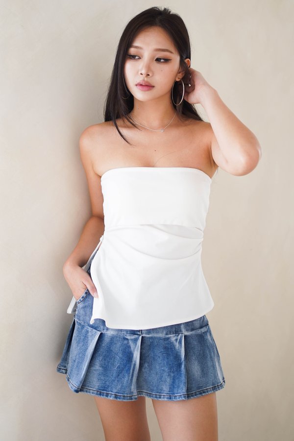 Claire Padded Tube Top (White)