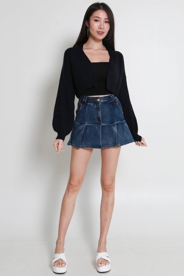 Whitney Puffy Cardigan (Midnight)