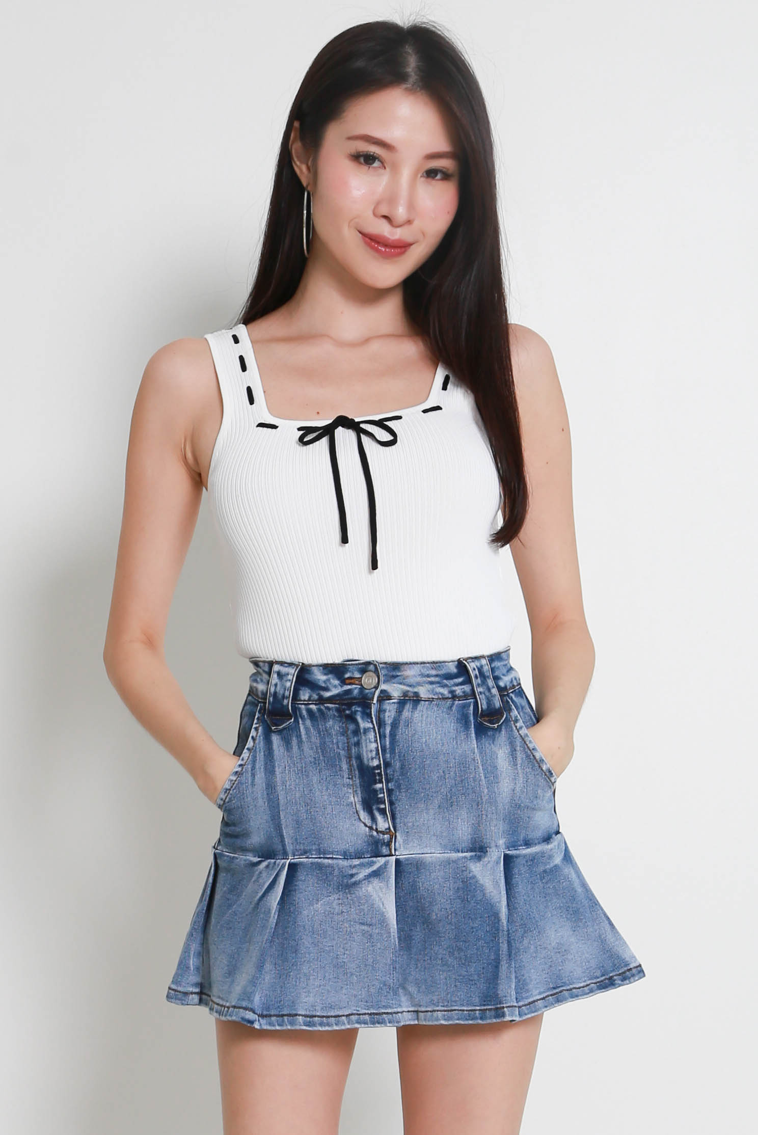 ANDMARY】Mila ribbon knit tops