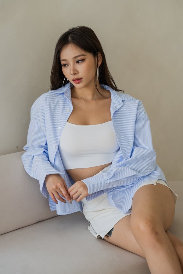 Gwen Oversized Shirt (Baby Blue Stripes) Gwen Oversized Shirt (Baby Blue Stripes)