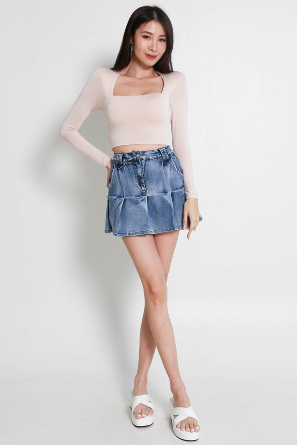 Laila Long Sleeve Top (Nude Pink)