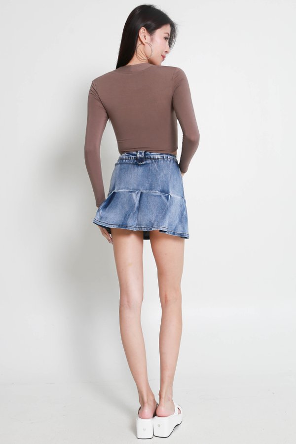 Laila Long Sleeve Top (Taupe)