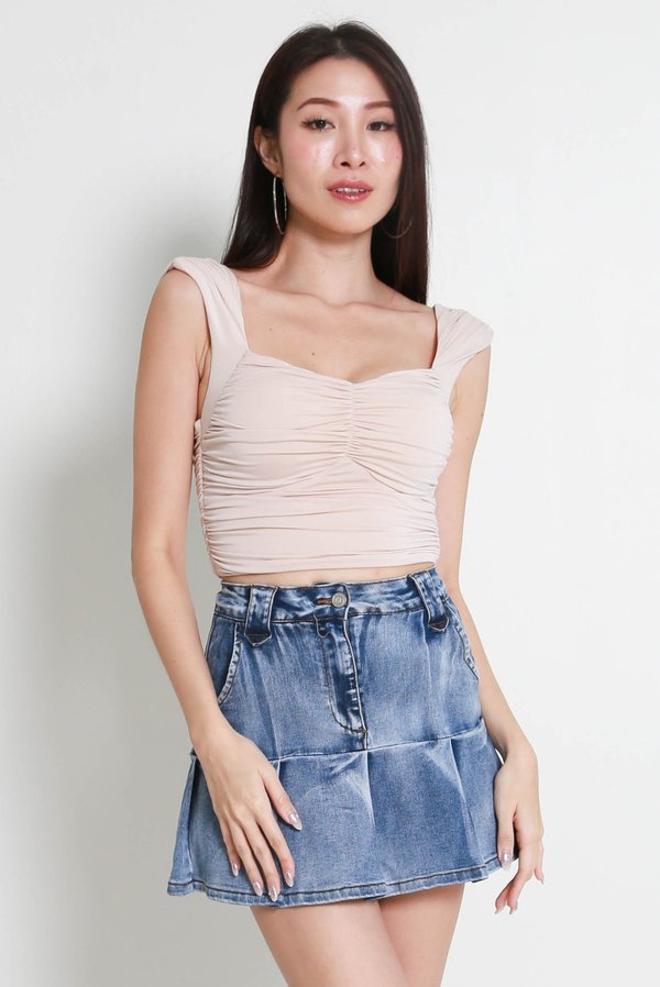 Remi Ruched Top (Nude Pink) Remi Ruched Top (Nude Pink)