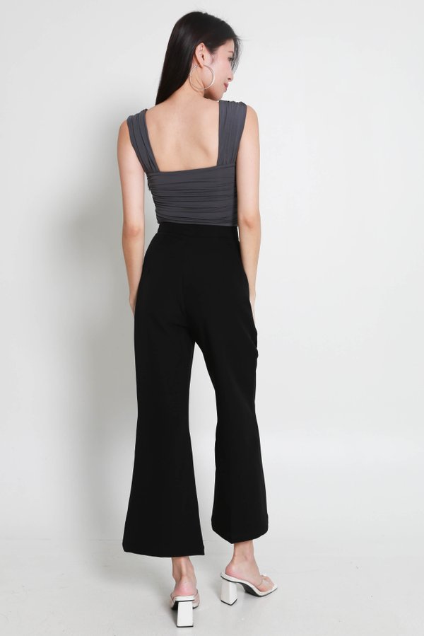 Remi Ruched Top (Gunmetal)