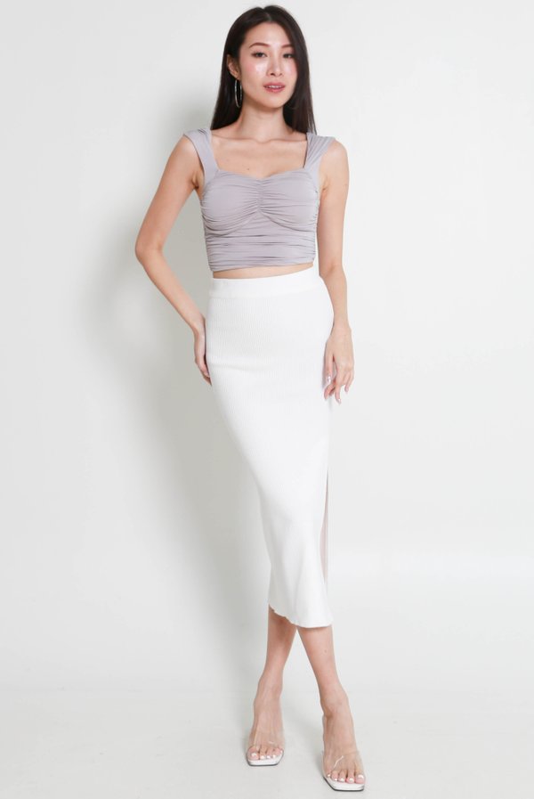 Remi Ruched Top (Lilac Grey) Remi Ruched Top (Lilac Grey)