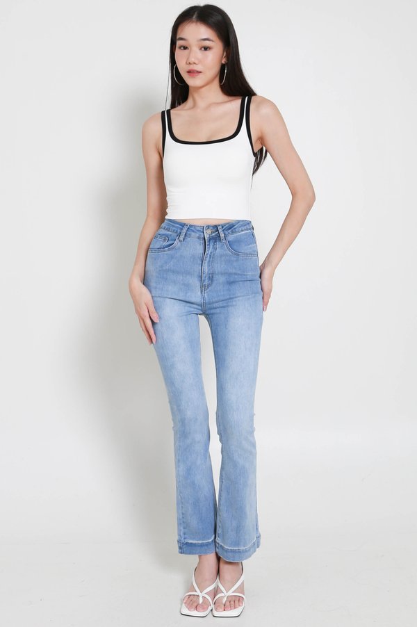 Daria Outline Padded Top (White)