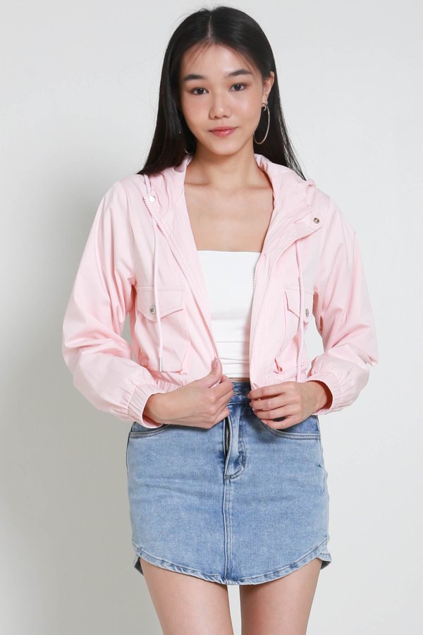 Asha Hoodie Jacket (Baby Pink)
